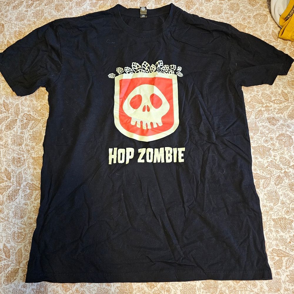 Hop Zombie NZ Epic Brewing Black and Red Skull T-Shirt